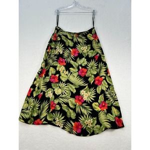 Lauren Ralph‎ Lauren Silk Floral Womens Maxi Skirt Size 12